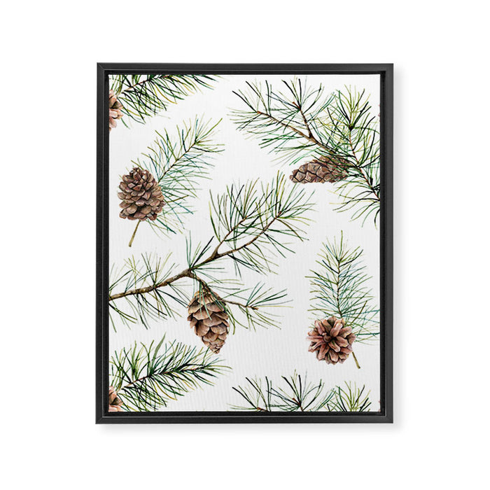 Festive Pinecones Framed Canvas Print Gallery Image 1
