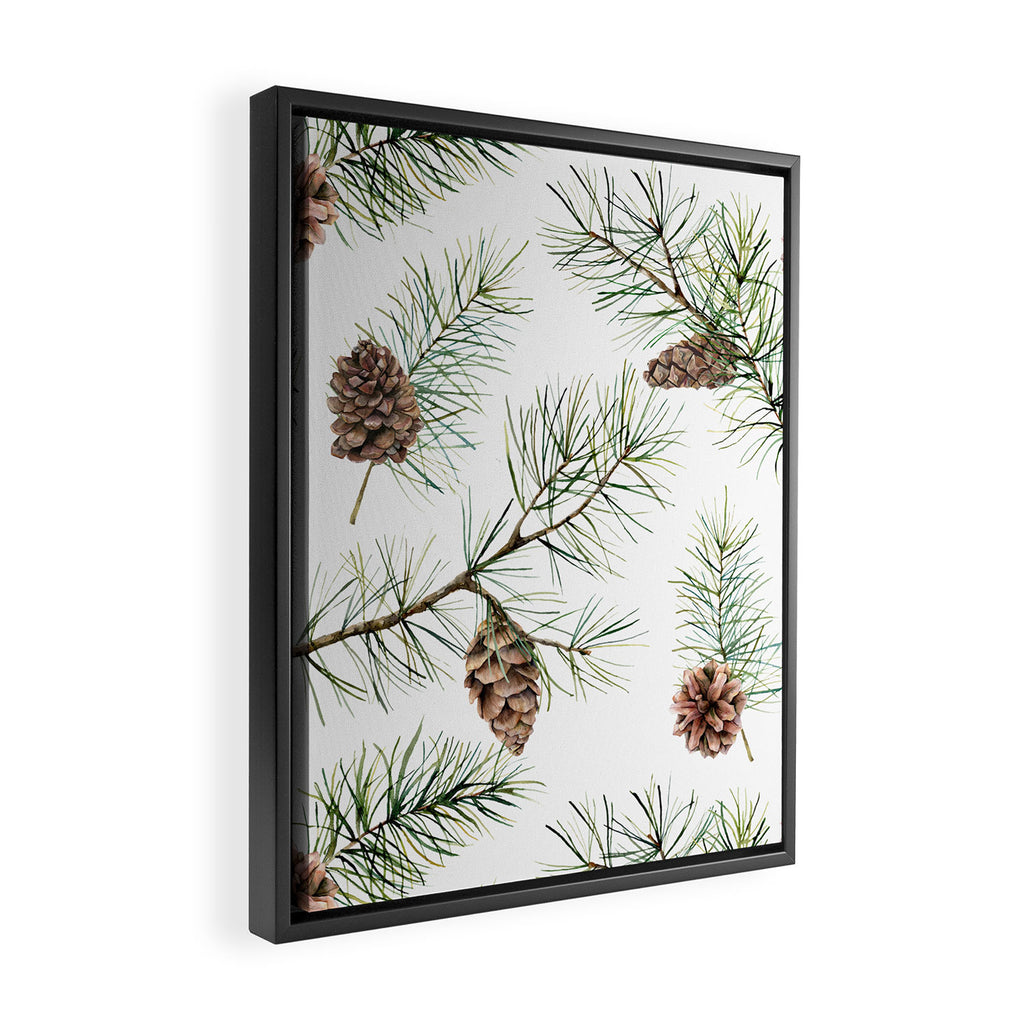 Festive Pinecones Framed Canvas Print Gallery Image 2