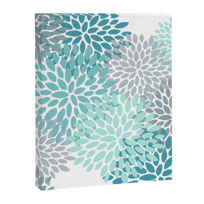 Festive, Winter Garden, Flowers Print Canvas Print Gallery Image 1