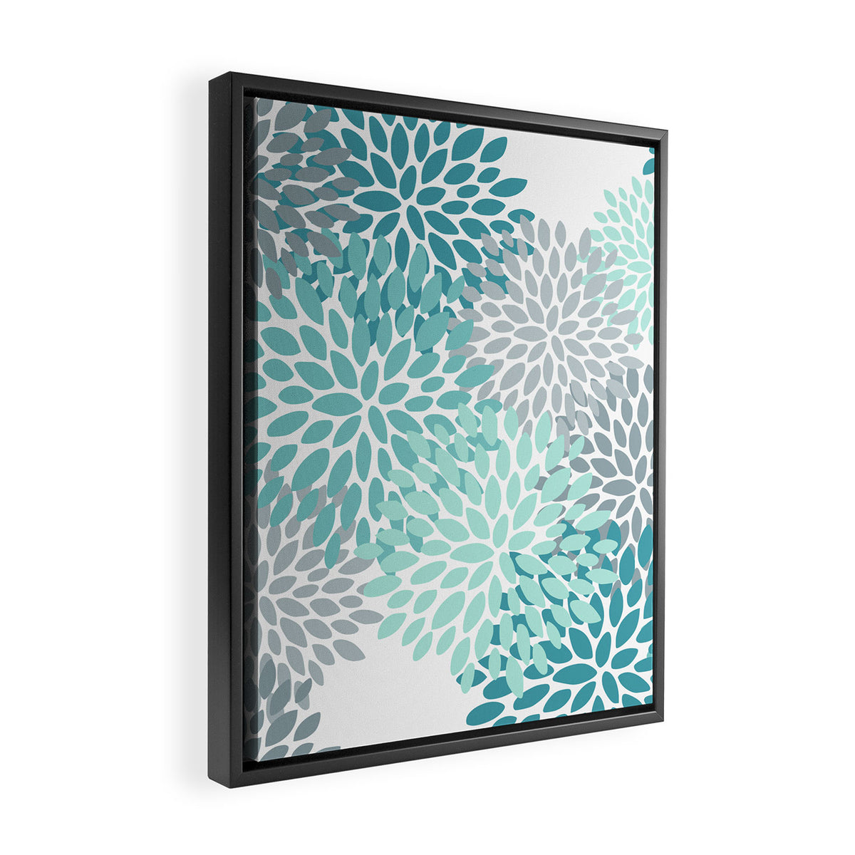 Festive, Winter Garden, Flowers Print Framed Canvas Print Gallery Image 2
