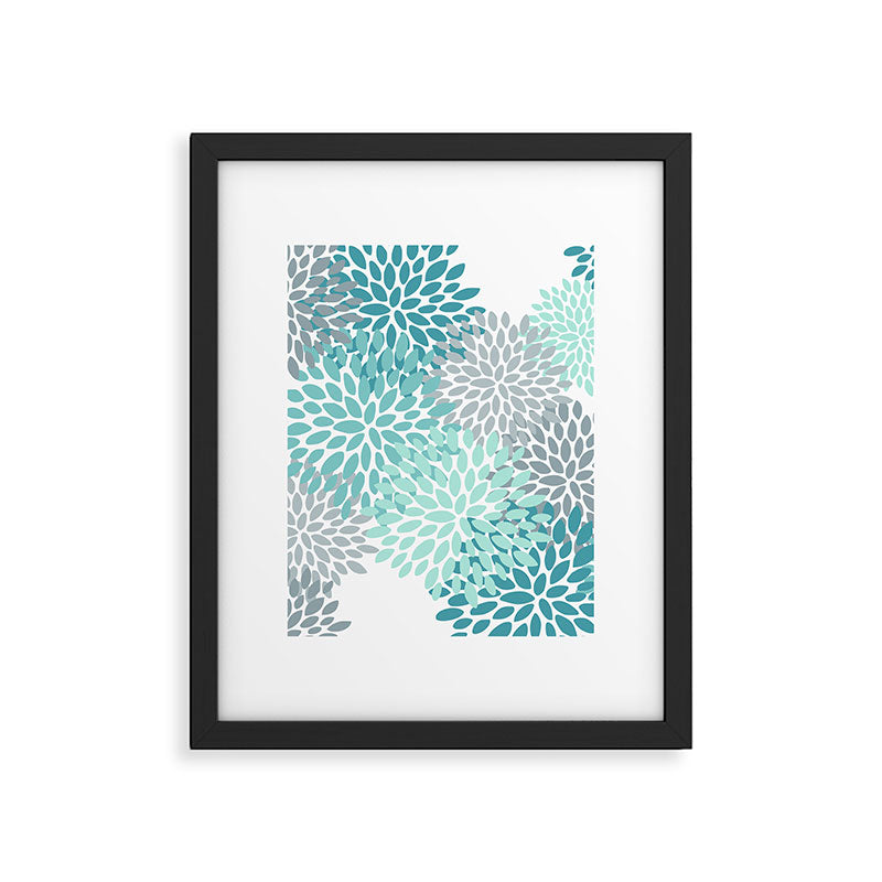Festive, Winter Garden, Flowers Print Framed Art Print Gallery Image 4