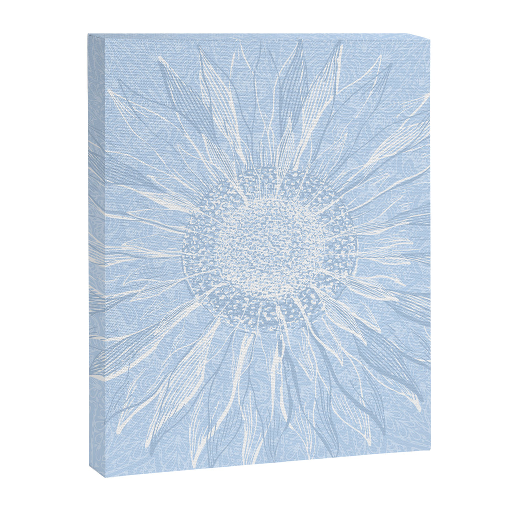 Festive, Winter, Mandala, Snowflake, Sky Blue Canvas Print Gallery Image 8