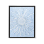 Festive, Winter, Mandala, Snowflake, Sky Blue Framed Canvas Print Gallery Image 8