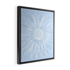 Festive, Winter, Mandala, Snowflake, Sky Blue Framed Canvas Print Gallery Image 2