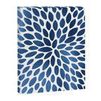 Floral Bloom, Dark Blue on White Canvas Print Gallery Image 8
