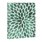 Floral Bloom Green and White Canvas Print Gallery Image 8
