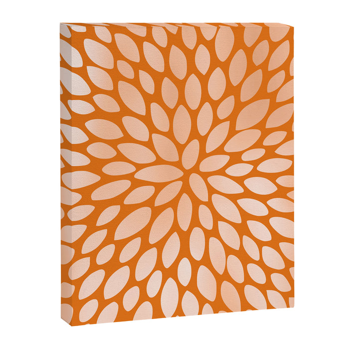 Floral Bloom in Orange Canvas Print Gallery Image 1