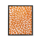Floral Bloom in Orange Framed Canvas Print Gallery Image 8