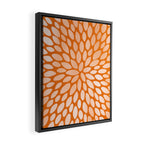 Floral Bloom in Orange Framed Canvas Print Gallery Image 2