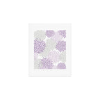 Floral Bloom, Purple and Gray Art Print Gallery Image 1