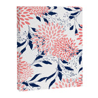 Floral Blooms and Leaves, Navy Blue, Pink and White Canvas Print Gallery Image 8