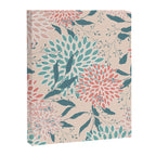 Floral Blooms and Leaves, Peach, Coral and Teal Canvas Print Gallery Image 8