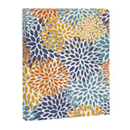 Floral Blooms, Blue, Teal, Orange, Yellow Canvas Print Gallery Image 8