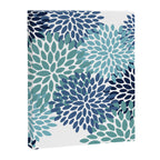 Floral Blooms, Navy, Blue and Teal Canvas Print Gallery Image 8
