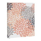 Floral Blooms, Peach and Gray Canvas Print Gallery Image 8