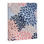 Floral Blooms, Pink, Blue, Gray Canvas Print Gallery Image 8