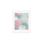Floral Blooms, Soft Pink, Green and Teal, Design Prints Art Print Gallery Image 1