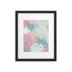 Floral Blooms, Soft Pink, Green and Teal, Design Prints Framed Art Print Gallery Image 6