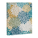 Floral Blooms, Teal, Green and Yellow Canvas Print Gallery Image 8