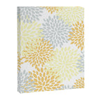 Floral Blooms, Yellow, Gray and White Canvas Print Gallery Image 8