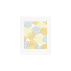 Floral Blooms, Yellow, Gray and White Art Print Gallery Image 1