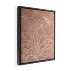 Floral, Butterfly Art, Line Drawing, Terracotta Framed Canvas Print Gallery Image 2