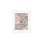 Floral Dahlias, Blush Pink, Gray, White Art Print Gallery Image 1
