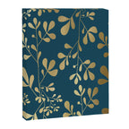 Floral Leaves, Teal and Gold Canvas Print Gallery Image 8