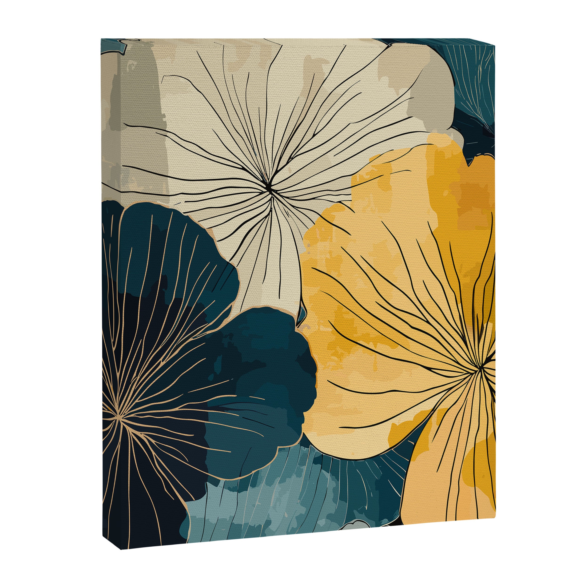 Floral Navy Honey Canvas Print Gallery Image 8