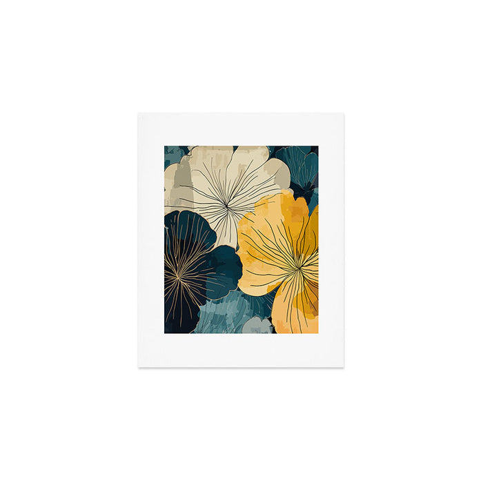 Floral Navy Honey Art Print Gallery Image 1