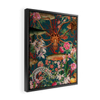 Floral Ocean Eden on Teal Framed Canvas Print Gallery Image 2