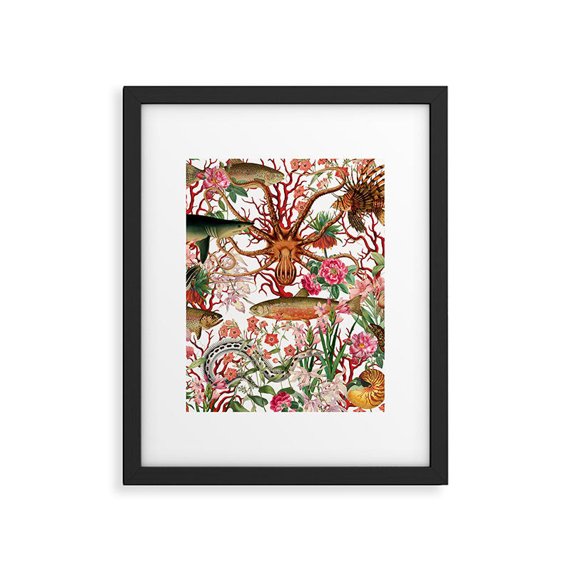 Floral Ocean Eden Framed Art Print Gallery Image 6