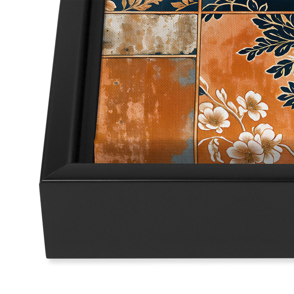 Floral Patches of Yesteryear Framed Canvas Print Gallery Image 3