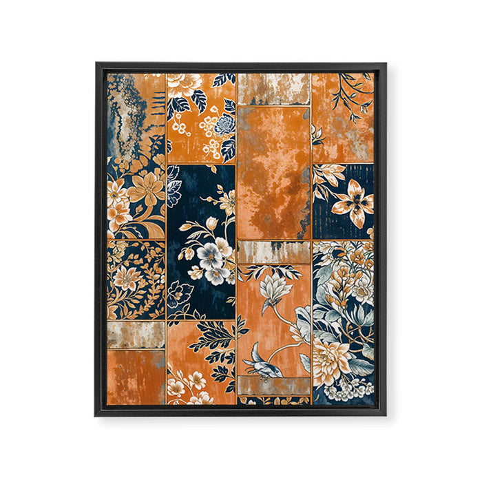 Floral Patches of Yesteryear Framed Canvas Print Gallery Image 1
