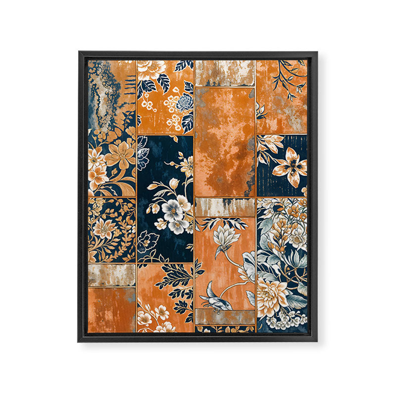Floral Patches of Yesteryear Framed Canvas Print Gallery Image 8