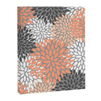 Floral Pattern, Coral, Gray, White Canvas Print Gallery Image 8