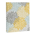 Floral Pattern, Yellow, Pale, Aqua and Gray Canvas Print Gallery Image 8