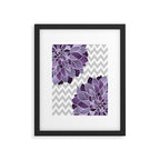 Floral Prints, Chevron, Purple and Gray Framed Art Print Gallery Image 6