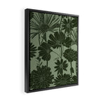 Floral Prints, Dark Green, Colour Prints Framed Canvas Print Gallery Image 2