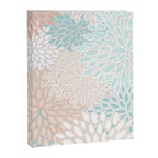 Floral Prints, Soft, Peach and Teal, Modern Print Art Canvas Print Gallery Image 8