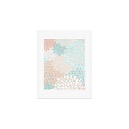 Floral Prints, Soft, Peach and Teal, Modern Print Art Art Print Gallery Image 1