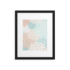 Floral Prints, Soft, Peach and Teal, Modern Print Art Framed Art Print Gallery Image 6