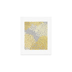 Floral Prints, Soft Yellow and Gray, Modern Print Art Art Print Gallery Image 1