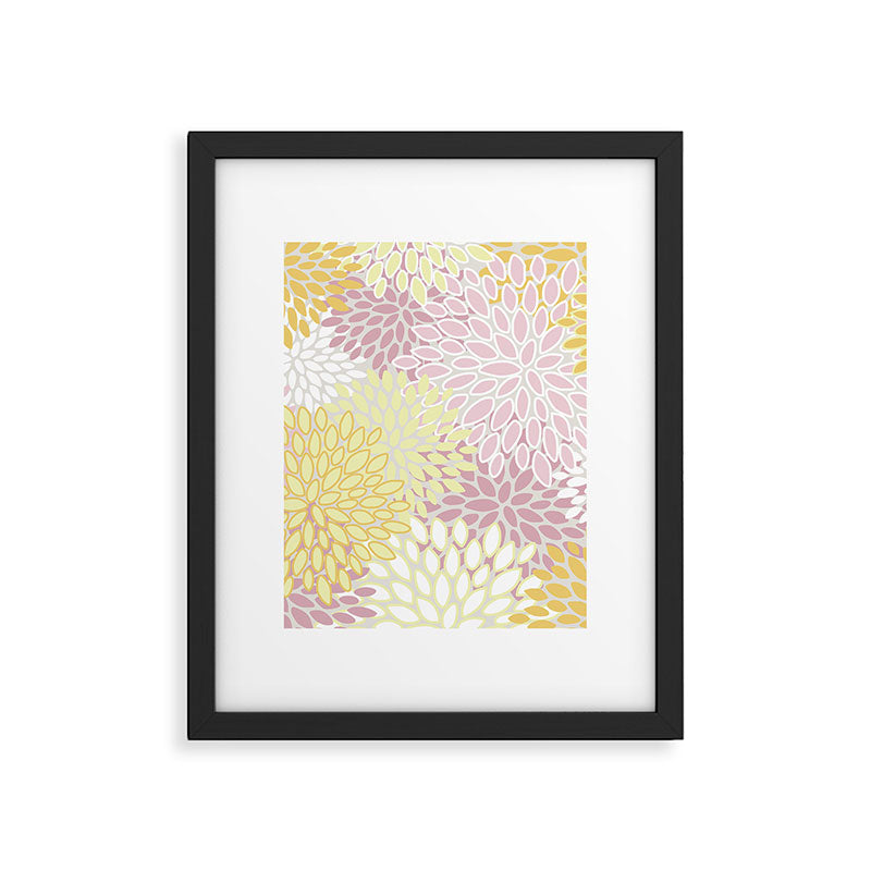 Floral Prints, Soft, Yellow and Pink, Design Prints Framed Art Print Gallery Image 6