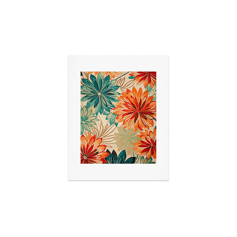 Floral Summer in Vibrant Blooms Art Print Gallery Image 1