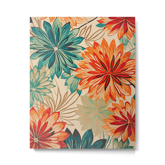 Floral Summer in Vibrant Blooms Metal Print Gallery Image 1