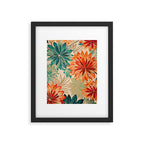 Floral Summer in Vibrant Blooms Framed Art Print Gallery Image 6