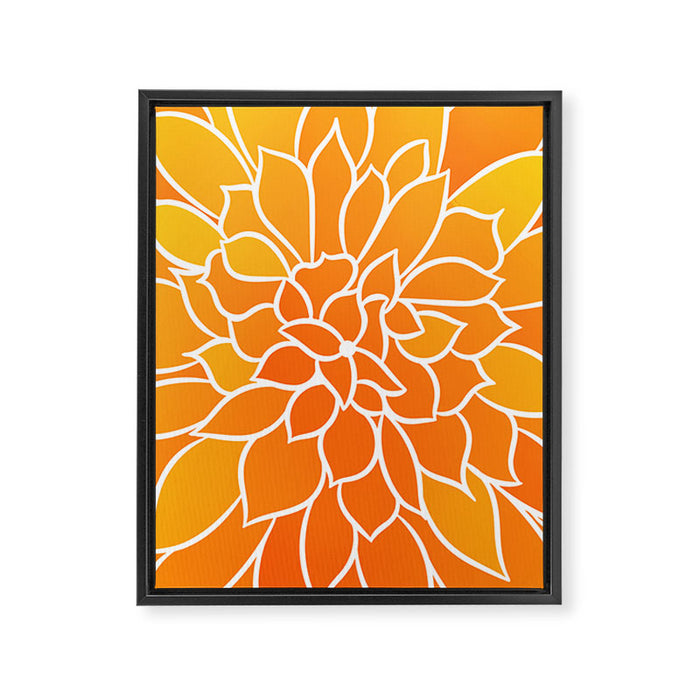 Floral Sunshine Flowery Art Framed Canvas Print Gallery Image 1