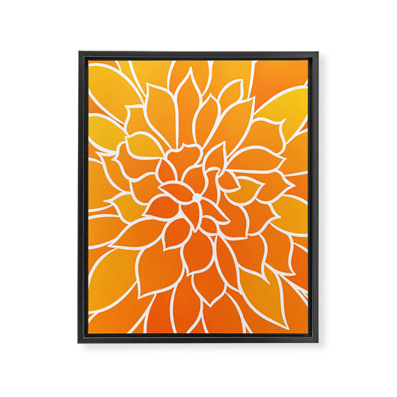 Floral Sunshine Flowery Art Framed Canvas Print Gallery Image 8