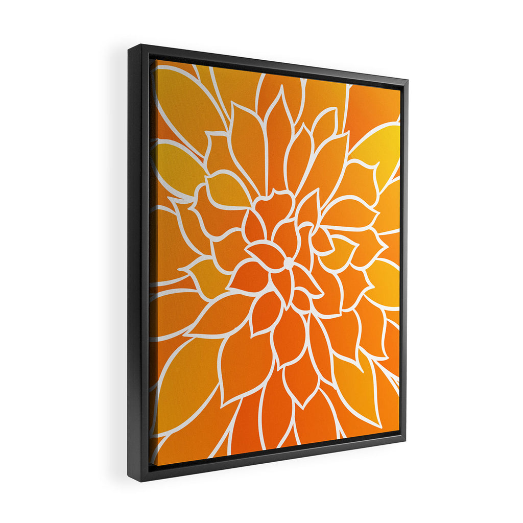 Floral Sunshine Flowery Art Framed Canvas Print Gallery Image 2